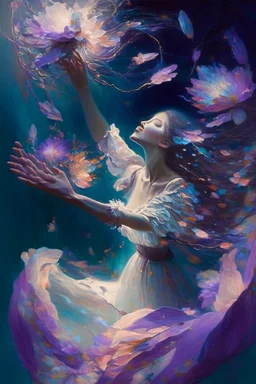 In a moment of profound connection, Agatha grasped the powers tightly in her hand, feeling their energy hum and dance against her palm. With a determined yet gentle motion, she released them into the air, allowing the vibrant flowers to take flight, carried by an invisible current toward the chaotic heart that beat before her.