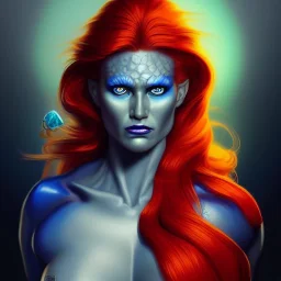 ultra detailed fullbody portrait of beautiful Mystique , extremely detailed digital painting, extremely detailed face,crystal clear eyes, in the style of robert e howard and pablo oliveira and Ken Kelley and Keith Parkinson ,mystical colors,perfectly centered image, perfect composition, rim light, beautiful lighting,8k, stunning scene, raytracing