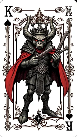 kobold thief king ace card with ornate frame