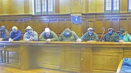 fishing club in courtroom on trial