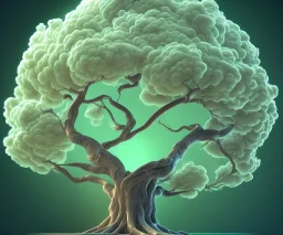 Vector tree set illustration a beautiful digital painting of a marble tree entertwined in tumutluous