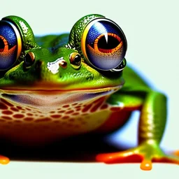 Close up of a frog, Back to the Future, ultra realistic, high detail, Tay tracing, 8k, rojyo, steampunk