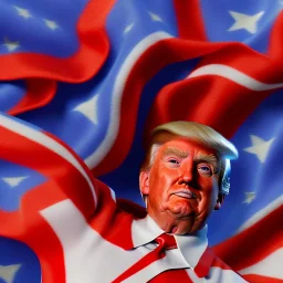 Realistic image of Donald trump super hero, retro style, watchmen style, red white blue colors, white stars, suspenders, latex material, 80s, vibrant color, highly detailed, sky background, concept art, unreal engine 5, god rays, ray tracing, RTX, lumen lighting, ultra detail, volumetric lighting, 3d, finely drawn, high definition, high resolution.