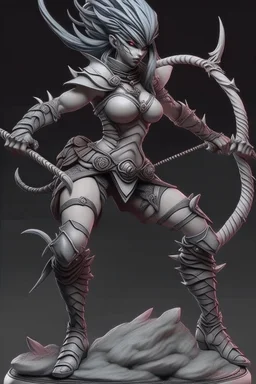 female gray skin, Shadar-Kai wielding a Whip a whip made out of black thorns, clothes with a dark rose theme