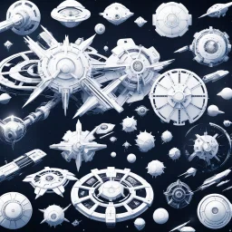 200 White Scifi Elements Pack