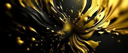 Abstract gold splash background. Generative AI.