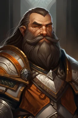 dungeons and dragons portrait of a dwarven paladin