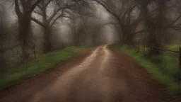 "The Road goes ever on and on Down from the door where it began. Now far ahead the Road has gone, And I must follow, if I can, Pursuing it with eager feet, Until it joins some larger way Where many paths and errands meet. And whither then? I cannot say" – award-winning color photograph, fantasy, realistic colours, chiaroscuro, volumetric light, beautiful, colored, amazing