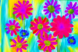 Abstract flowers wi5 stars