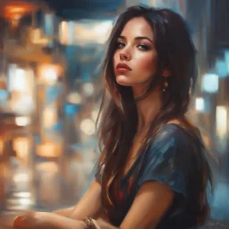 NFT, HD, Hyper-detailed, Photography of my beautiful young girlfriend. trendy art ,art style by Robert Erod and Fabian Perez, abstract, art by Ross Tran style reminiscent of illustrative books, digital art,