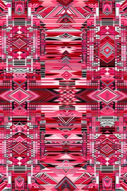 A pink magical realm of illusion designed in Navajo woven art