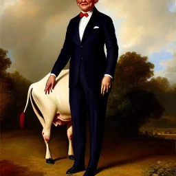 Presidential Portrait of a Cow, Suit and Tie