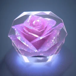 transparent crystal rose, crystallized