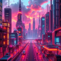create a nice cool background for my account the image must show Worlds Non Existed and Reality and Reimagined , future modern city and future modern industry ,vibrant metallic colors .1:1 ratio. no text should displayed