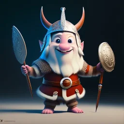 Concept art of Little viking wearing (Pixar art style)++, highly detailed, digital painting, art stations, concept art, smooth, unreal engine 5, god rays, ray tracing, RTX, nanite polygons, lumen lighting, ultra detail, volumetric lighting, 3d, detailed anime, finely drawn, high definition, high resolution, cartoon [ animation, cartoon, drawing, painting, low res, cropped, watermark, jpeg artifacts, low quality, normal quality, bad anatomy, text error, worst quality, blurry thousa