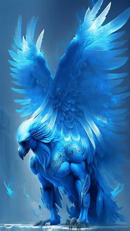 griphon made of blue energy