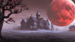 Background horror gaming red moon manor