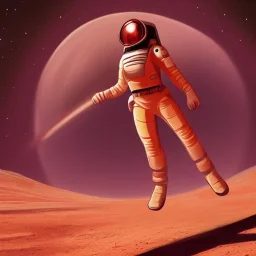 space girl on Mars