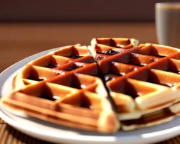  waffles with syrup