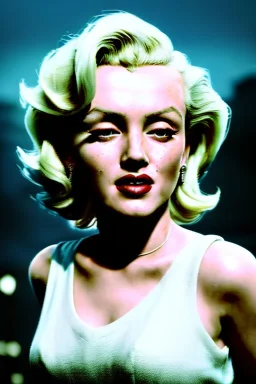 Medium shot portrait, blonde woman, young Marilyn Monroe face, perfect iris, Chanel dress style, paris background, by helmet newton, soft color, highly detailed, unreal engine 5, ray tracing, RTX, lumen lighting, ultra detail, volumetric lighting, 3d, finely drawn, high definition, high resolution.