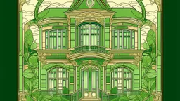 a poster for a historic art nouveau house for a fun project in July