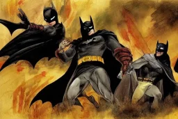 Batman, Frodo and Dracula painted by William Turner