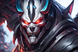 Huge Sion 8k sci-art drawing style, white ghoul, Jaw iron, big muscles, huge hatchet, league of legends them, neon effect, close picture, apocalypse, intricate details, highly detailed, high details, detailed portrait, masterpiece,ultra detailed, ultra quality
