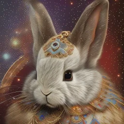 white platinum rabbit with blue third aye, aboriginal, dot painting, indiginous, dot, mud, dream-time, abstract, dots, natural pigment, extremely sharp detail, finely tuned detail, ultra high definition, 8 k, unreal engine 5, ultra sharp focus, art germ and Paul Lewin and Kehinde Wiley