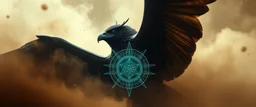 close up on the hyper winged ascendent jai ganesh raven in the dust storm of the master merkaba orchestral fat bat gemini math tao oracle in megacosm the true universe beyond our dimensions