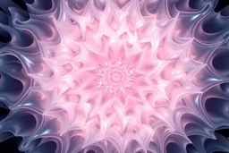 Mesmerizing abstract 3d visual, mass of flowing translucent shapes, centered, soft aesthetic, negative space.