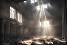 hope light rays under damage buildings