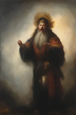 full color - Praise the Lord - oil painting by Rembrandt