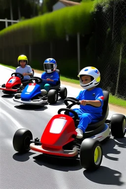 gokart with very small people