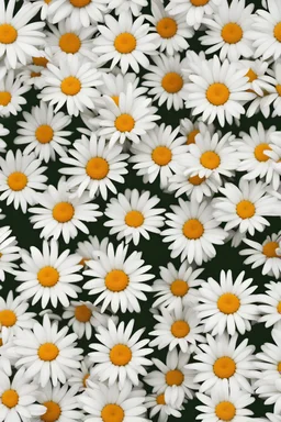 generate a image with full minimalist color of daisies for digital wall art purpose
