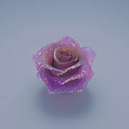 transparent multicolor crystal rose