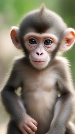 A baby monkey had come there. When she saw the flat-nosed baby monkey, she looked at him and started saying 'Shit! This child is so ugly. I can never give any award to his parents.