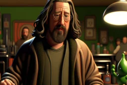 4k full details full realism the big lebowski on a radio station cartoon