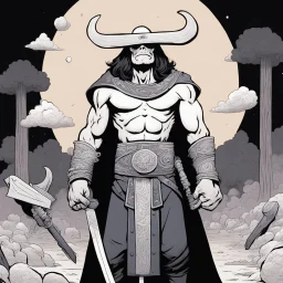 [mexican comics Head Lopper style by Andrew MacLean] The only one who could ever reach me Was the son of a preacher man The only boy who could ever teach me Was the son of a preacher man Yes, he was, he was, ooh, Lord knows, he was (yes, he was) How well I remember The look that was in his eyes