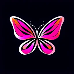 symetry!!, butterfly!!, logo, NFT, curves, lines, simple, gradient, creative