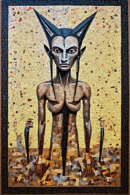 A mosaic of borrowed pain; a jigsaw puzzle with pieces of other people's history; Surrealism; Wilfredo Lam