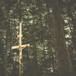 Jesus, Church, Cross, Forest