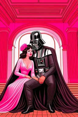 Darth vader flirting with princess leia, naboo,