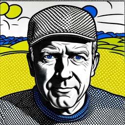 Portrait Dain wie roy lichtenstein