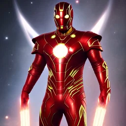 Cosmic super hero, Red costume,8k HD image,