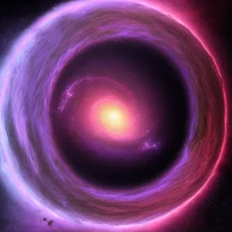 purple black hole in space