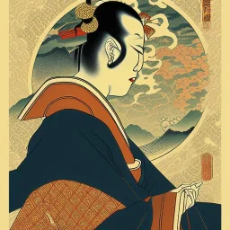  brand logo, Ukiyo-e japanese art