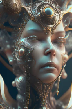 woman baroque sci-fi macro, extremely detailed, high resolution, octane render