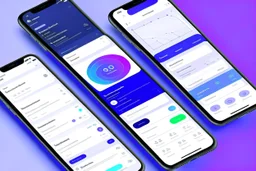 mobile SaaS app blue white purple interface usability ui ux uxui