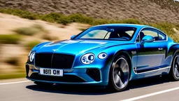 third generation Bentley Continental GT by its overall design. The front bumper seems to be derived from the BMW M3 (F80) and BMW M4 (F82/F83), while the headlights were most likely taken from modern Porsches, such as the Porsche 991. The tail lights and rear chrome trim might be based on the Lagonda Taraf. , Armored, 4K, Ultra Detailed, rear view