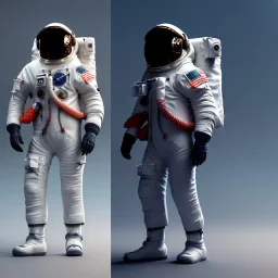 an astronaut in moon, full body, highly detailed, kente, black puffer jacket, 3d render